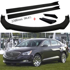 Front Bumper Lip Splitter Side+Skirts/ Rear Canard Diffuser For Buick LaCrosse