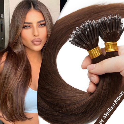 CLEARANCE 200S Thick Full Head Nano Micro Loop Ring Remy Human Hair Extensions - Picture 24 of 63