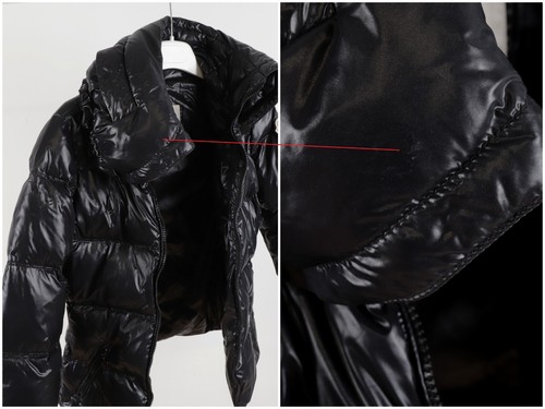 Women's Moncler "Aliso" Polyamide Black Down Puffer Jacket Size 0 - Picture 14 of 17