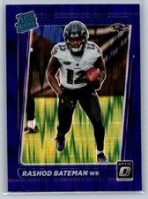 2021 Donruss Optic #210 Rashod Bateman Rated Rookie Purple Shock