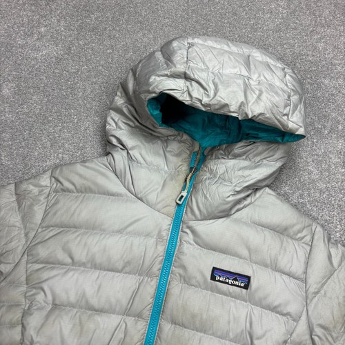 Patagonia Jacket Womens Small Grey Down Sweater Hoody Insulated Puffer Ladies* - Picture 3 of 16