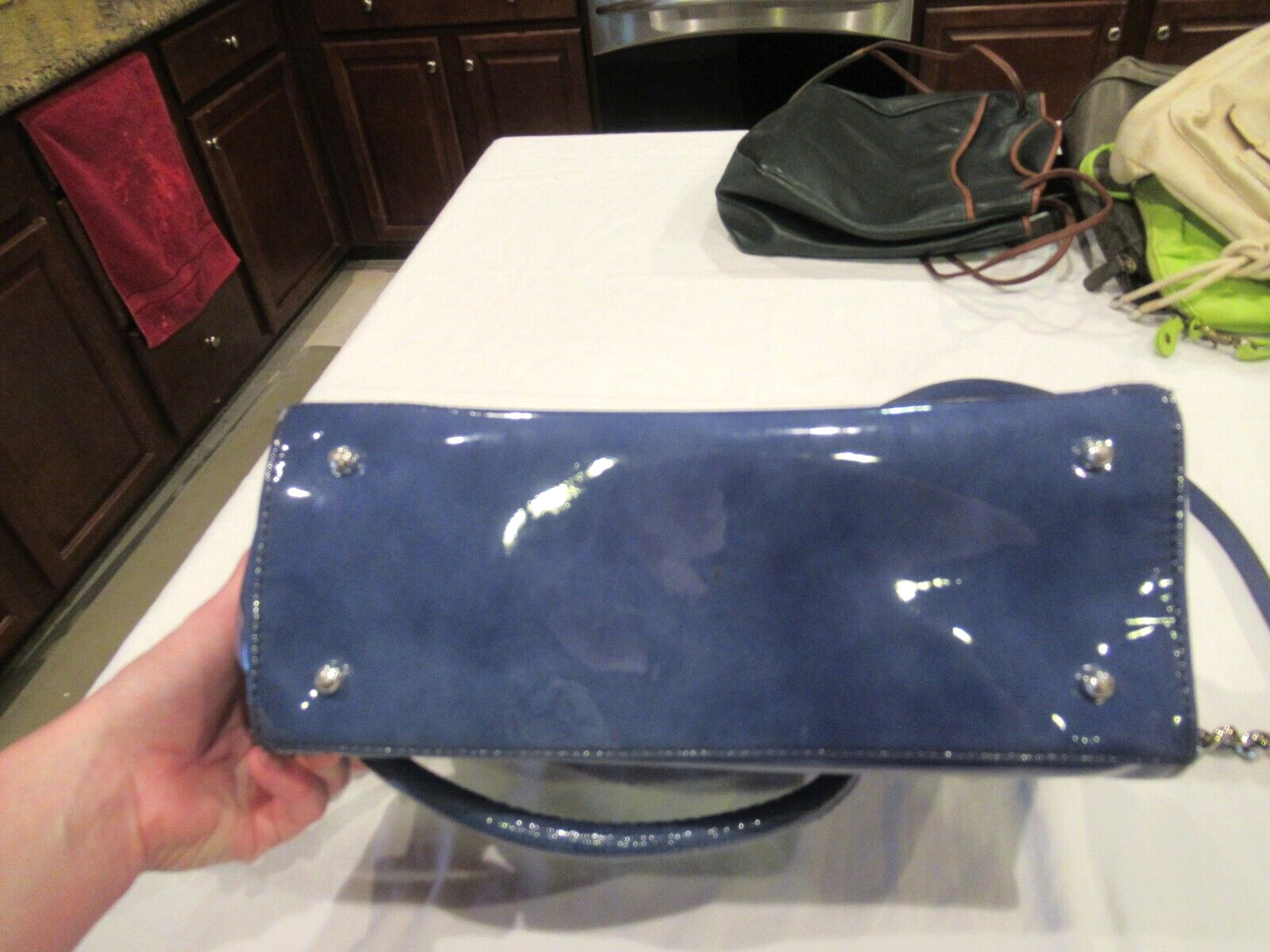 Brighton blue and silver purse, python pattern - image 7