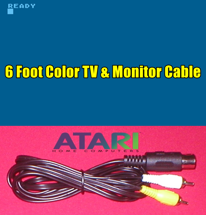 【最新作】多段式カタパルトRCAケーブル　1m 800段+1000段+800段式 6Ft AV RCA TV & Monitor Composite Cable for Atari 800 800XL 1200XL