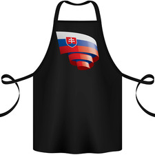 Curled Slovakia Flag Slovakia Day Football Cotton Apron 100% Organic
