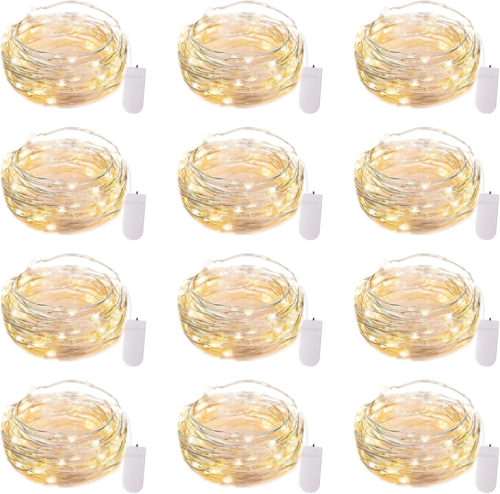 Brightown 12 Pack LED Fairy Lights Battery Operated String Lights - 7Ft 20LED Wa