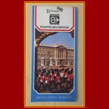 Stadtplan London,UK,Großbritannien,England,British Tourist Authority,1988,