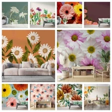 3D Floral Watercolor Self-adhesive Wallpaper Removable Wallpaper Wall Mural