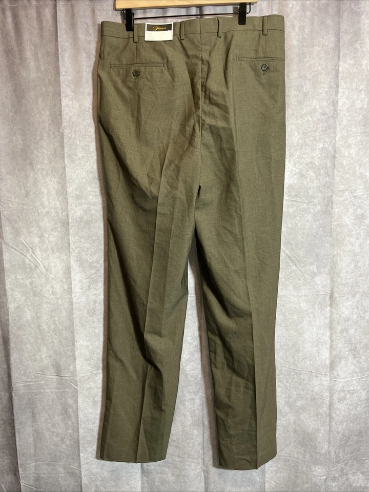 Ferrecci Collection Trousers Men's Gray Size 44R 38x35 Italian Dress Pants NWT - Image 2 of 4