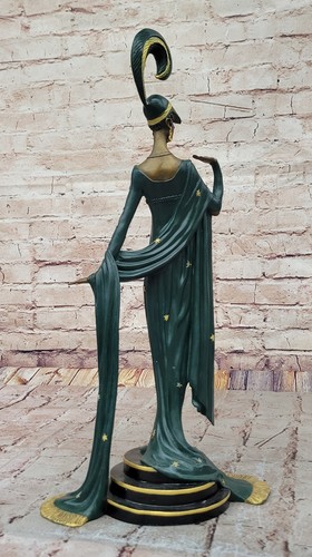 Estatua de Dama Art Deco - Bailarina Escultura Revue Bailarina - Estatuilla de Bronce - Imagen 4 de 10