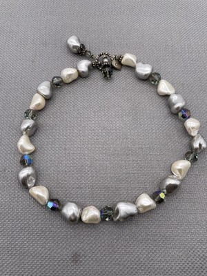 Codi Faux Perle Grob Sterling Halsband Halskette