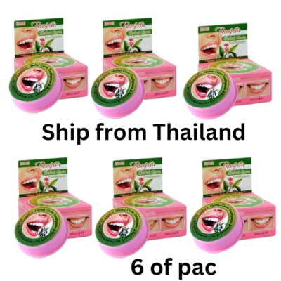 6x Isme Rasyan Nature Herb Clove Toothpaste Whitening Anti-Bacteria from Thai