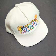 Deadstock Vintage Amoco Pepsi Make-a-Wish Snapback Hat Cap USA Made White