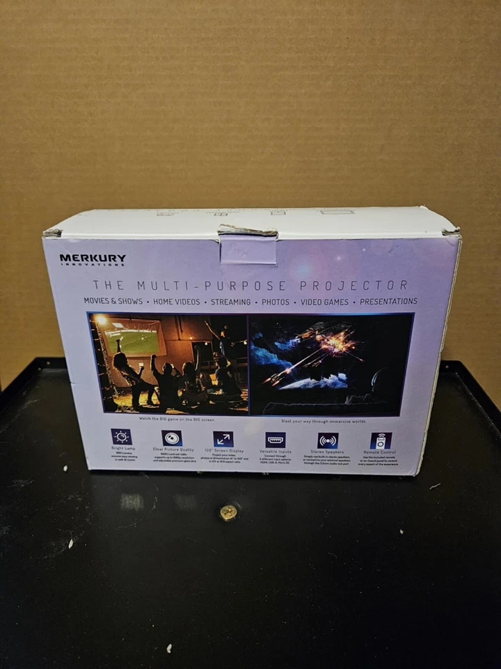 Merkury Innovations Lumense GEN Projector - 800 Lumens Displays Up To 100 Inchs - Image 4 of 4