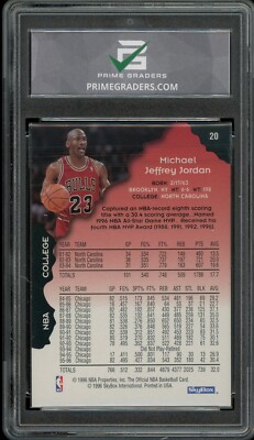 1996 NBA Hoops #20 Michael Jordan GRADED 10 GEM MINT HOF Chicago