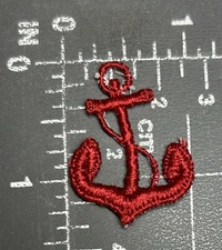 Red Anchor Nautical Navy Naval Hope Sailor Sailing Ship Applique Badge Patch