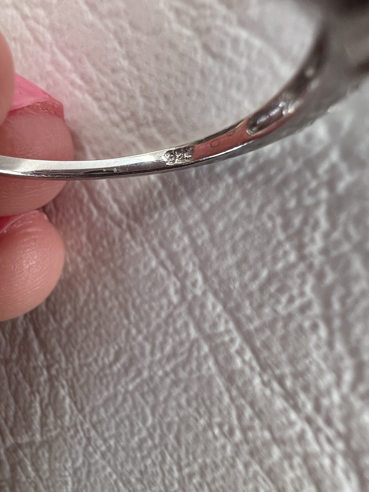 Tri-stone Ruby White Spinel Ring 925 Sterling Sil… - image 6