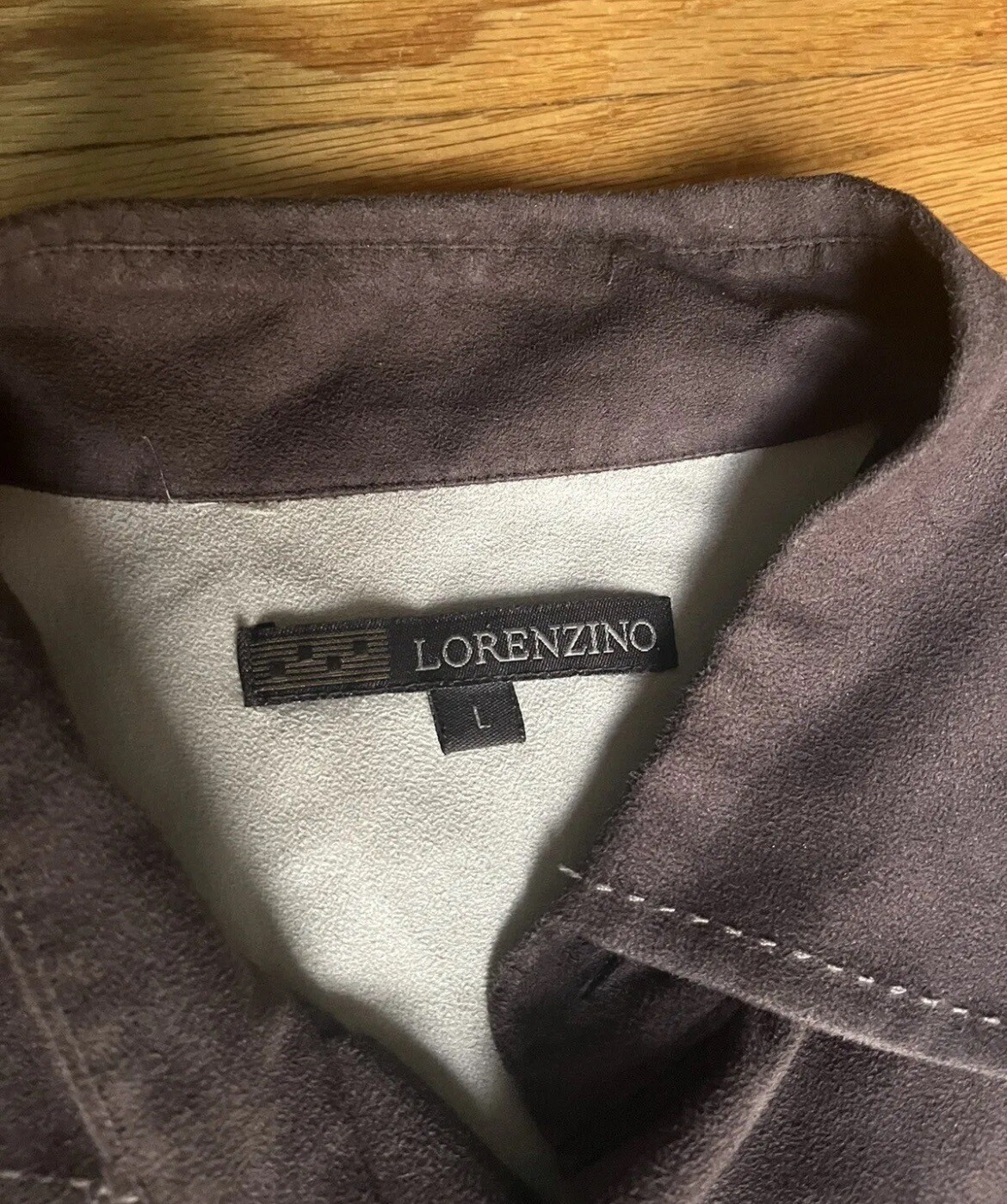 Lorenzino Patchwork Button Down Men’s Neutral Shi… - image 2