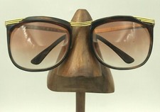 Vintage Ellen Tracy D15-44-1 Brown Gold Oval Sunglasses Eyeglasses FRAMES ONLY