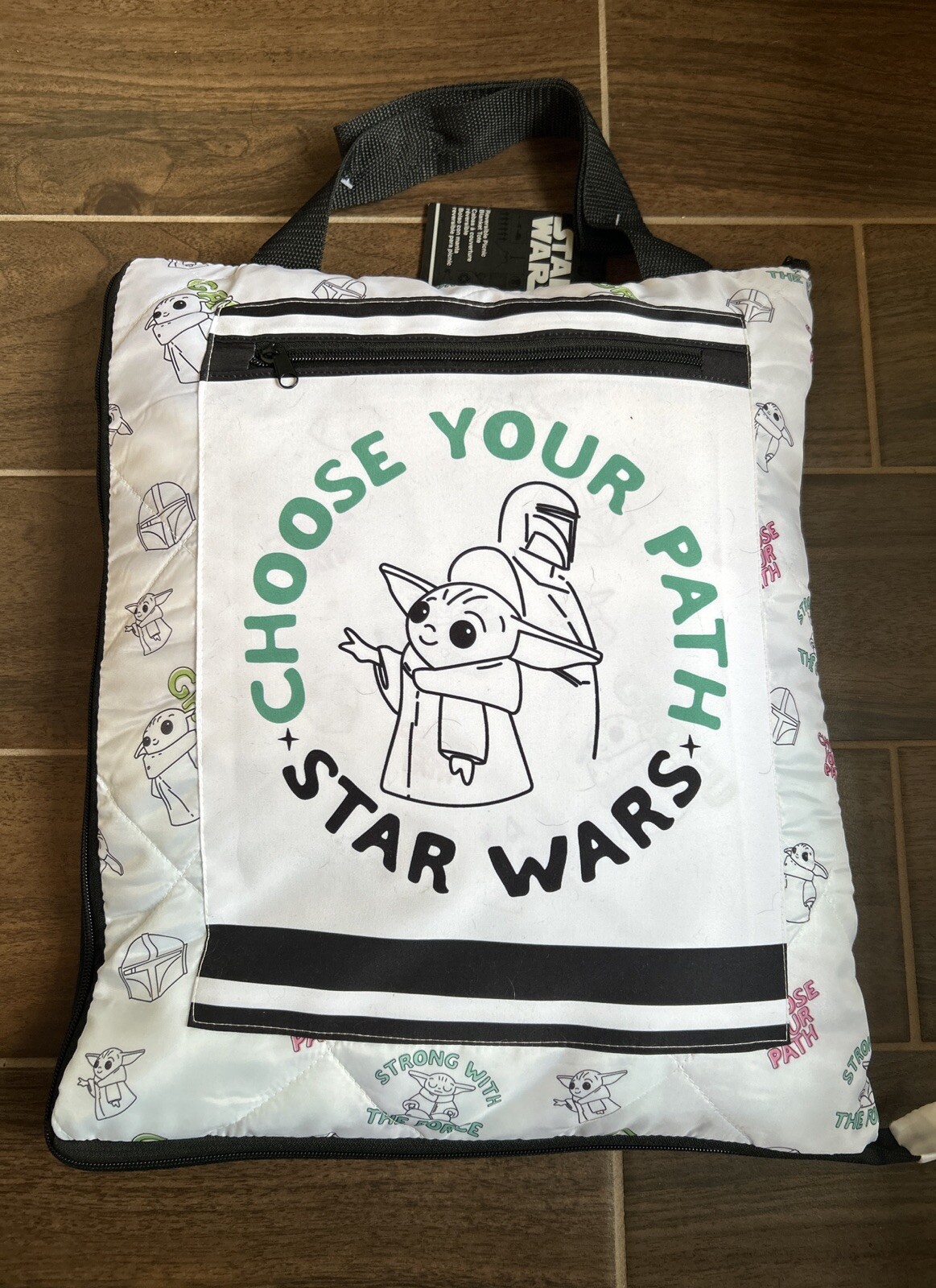 Star Wars Mandalorian Picnic Blanket Tote Choose Your Path Grogu 72