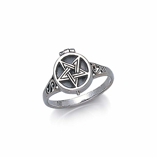 Pentacle 925 Pendentif Argent Massif Sans Forme Païen Wiccan Amulette