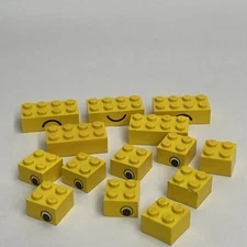Lego 3001 3003 Yellow Replacement Add-on Pieces Parts Lot of 14