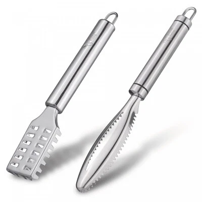 Fischschupper Set 2STK Rostfrei Fischschuppenschaber Fischschaber Zite Fishing