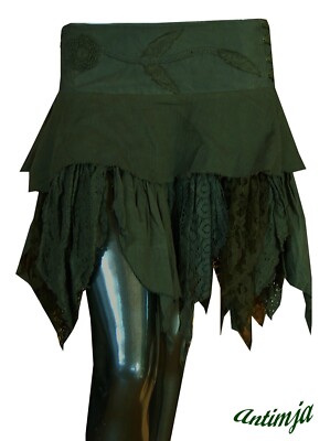 Zipfelrock Fetzenrock Hippie Goa Mittelalter Feen Rock Flippig Lagenlook Zipfel