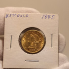 1885 Us $5 Liberty Half Eagle Gold Coin Unc
