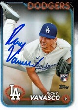Ricky Vanasco Los Angeles Dodgers 2024 Topps Update Autographed Signed Card