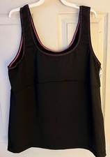 GK DANCE JAZZ ADULT 3X-LARGE BLACK DRY TECH NYLON/SPANDEX TANK TOP Sz 3XL NWT!