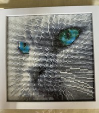 Gorgeous Cat diamond painting Framed 9  x 9  