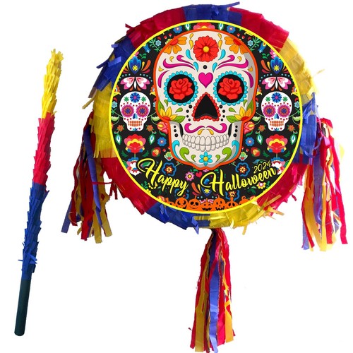 Skull Surprise Pinata smash Birthday Party Game Calavera Sugar scary Halloween - Picture 7 of 7