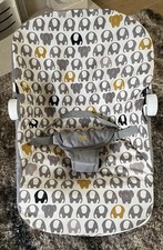 BabaBing! Baby Bouncer Chair with Safety Harness, Elephant Print