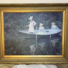 Claude Monet Oil Painting Reproduction "The Boat at Giverny" Carlyle Collection