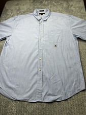 Vintage Tommy Hilfiger Golf Striped 80s 2 Ply Short Sleeve Button Down Shirt XL