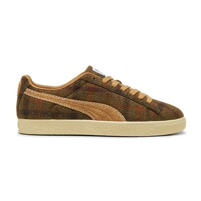 PUMA Clyde Harris Tweed Lace Up  Mens Beige Sneakers Casual Shoes 39851202