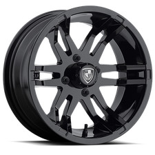 14x6.5 Fairway Alloys Fa140 Gloss Black Wheels 4x4 -20mm Set Of 4