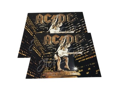 Lot of 2 Original Vintage AC/DC Stiff Upper Lip 2000 Promo Flat Poster 12 x12 