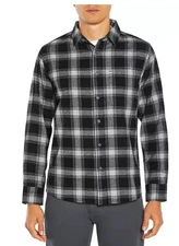 Eddie Bauer Men's Bristol Flannel Shirt Size S Caviar Jackson Plaid