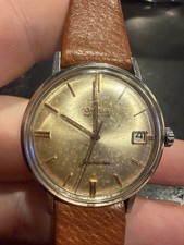 Vintage Omega Seamaster Automatic Date Stainless Steel Swiss Watch Runs