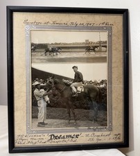 Vintage 47 original Bert Morgan Dreamer Jamaica horse racing Jockey photograph