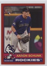 2025 Topps Heritage Red Border Aaron Schunk #90 ux1