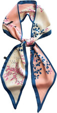 Silk Head Scarf for Hair Fashion Headwrap for Women Lightweight Neck Tie