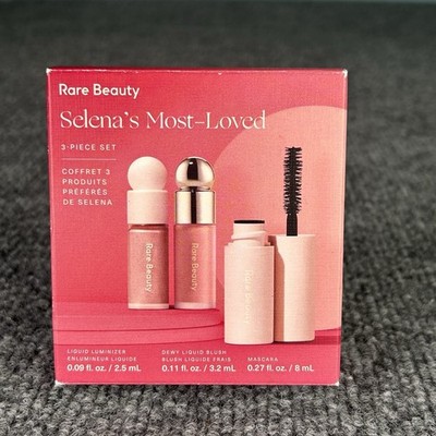 Rare Beauty Selena's Most Loved 3-Piece Set Luminizer Blush Mascara