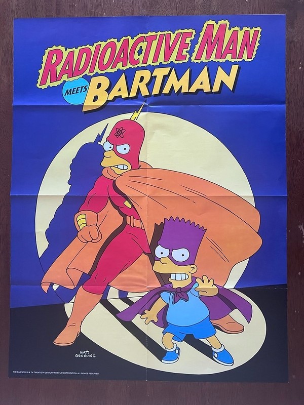 The Simpsons Radioactive Man Meets Bartman Poster 20x26.5 Matt Groenig