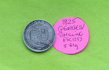 1825 Silver SHILLING 1S Coin George IV (1820-30) 5.61grams ESC1253