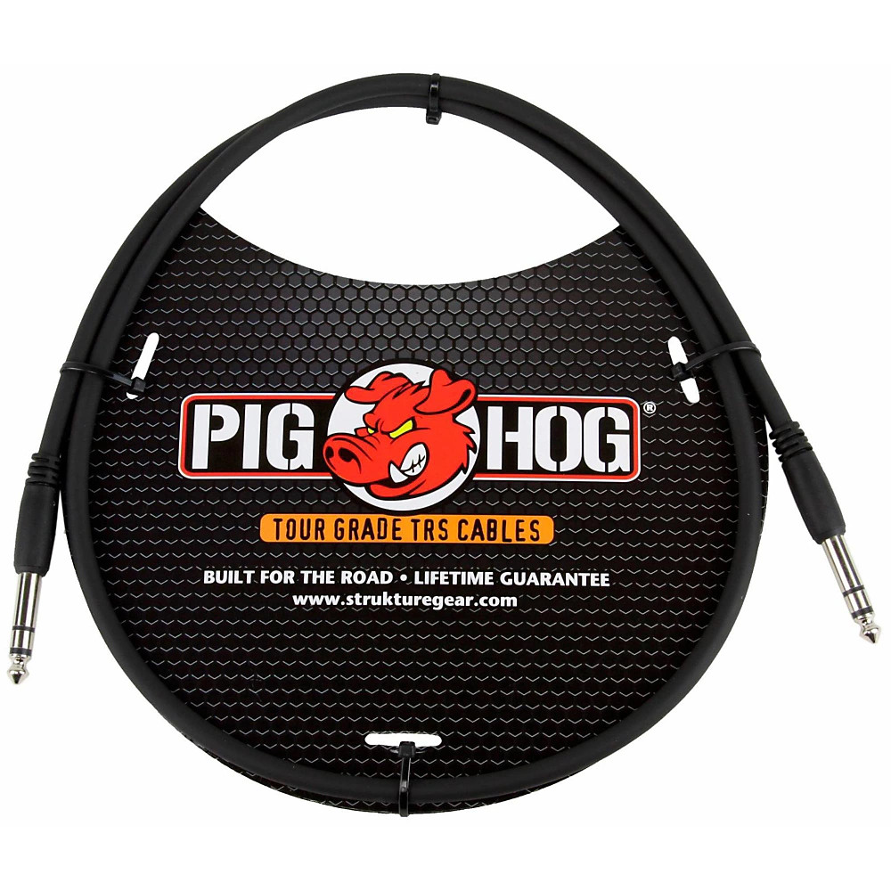 Pig Hog Instrument Cable 1/4'' TRS to 1/4'' TRS (3 ft.) 3 ft.