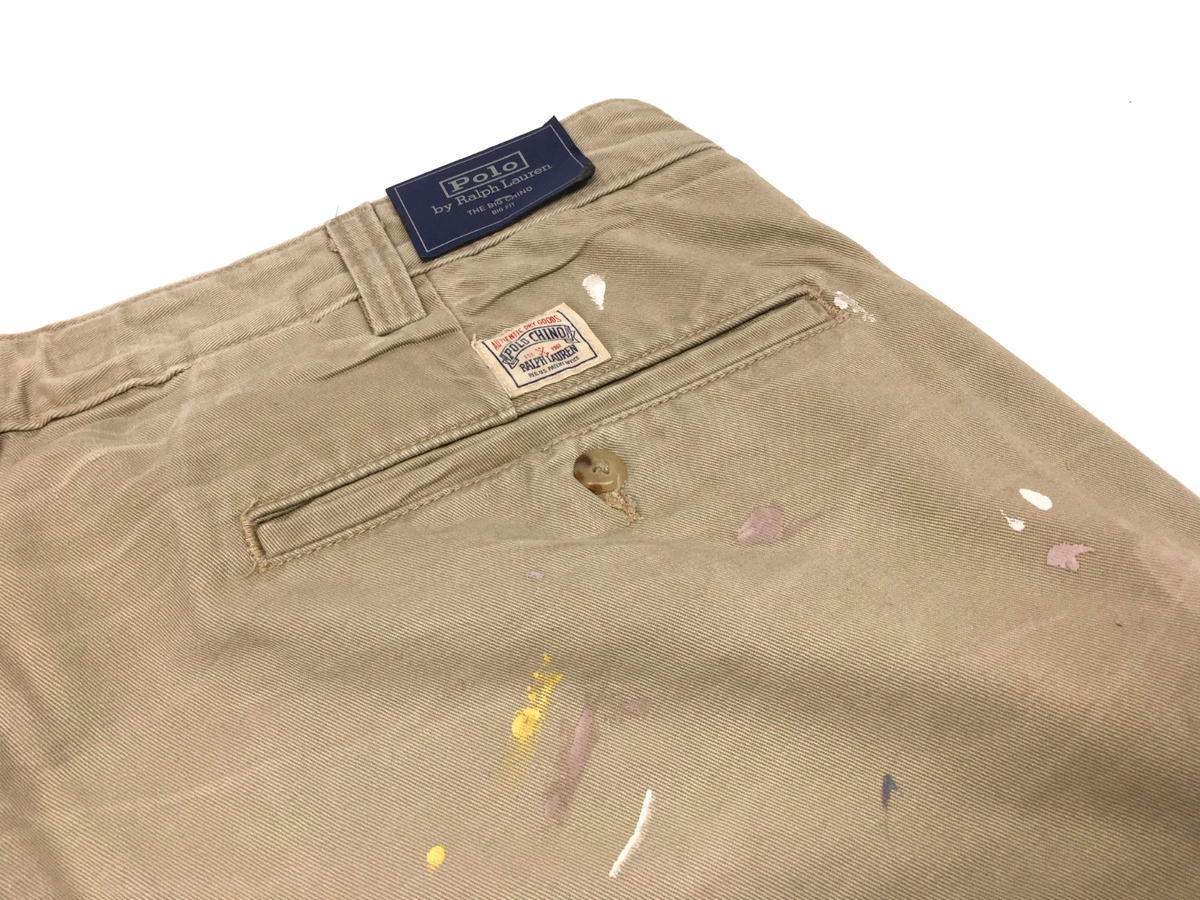 Polo Ralph Lauren Wide Leg Paint Splattered Artist Artwork Big