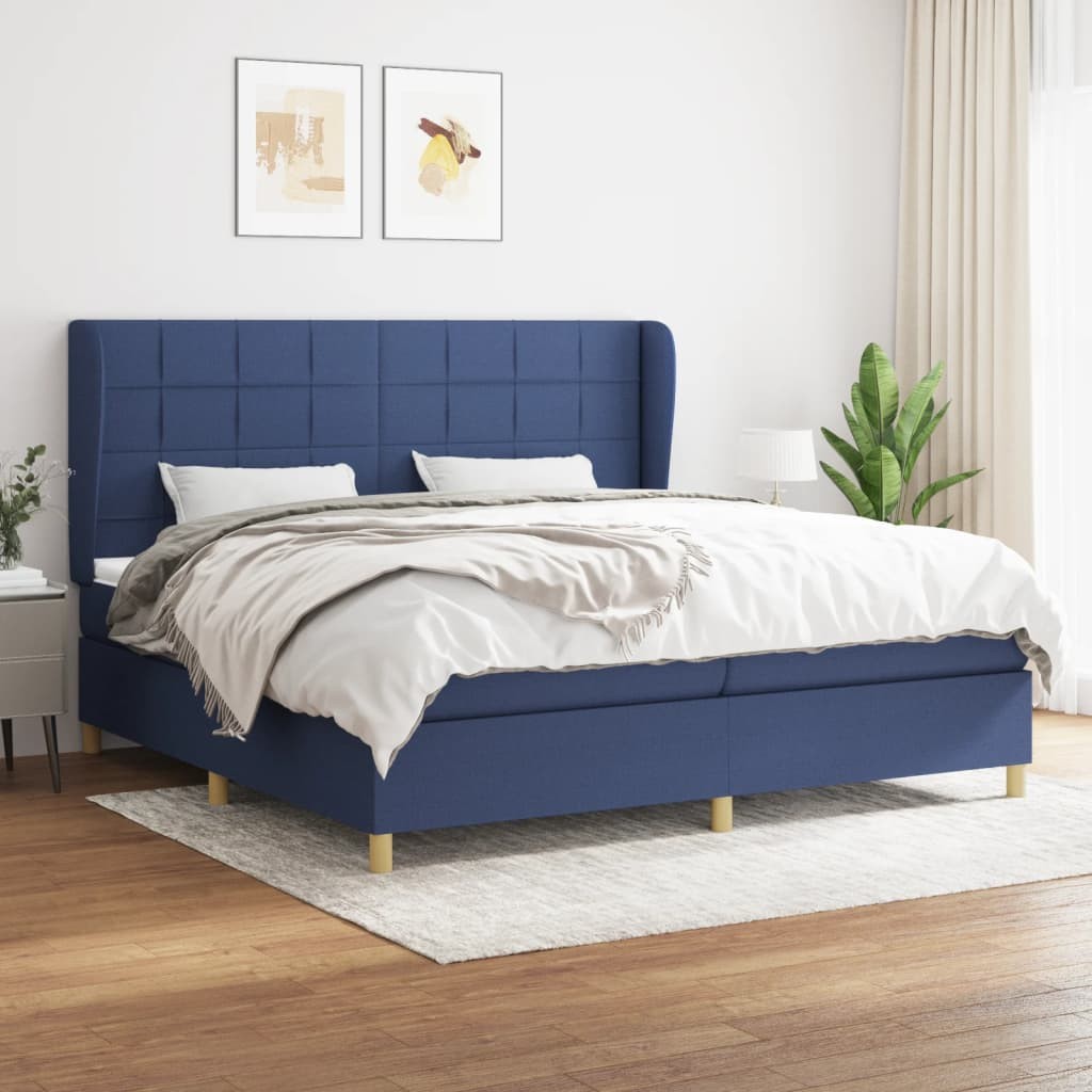 Giroletto a molle con materasso blu 200x200 cm