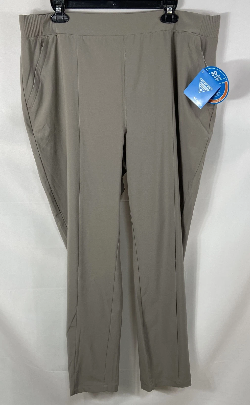 Columbia Women's PFG Tidal Sands Tan Stretch Straight Leg Pants Sz XL NWT